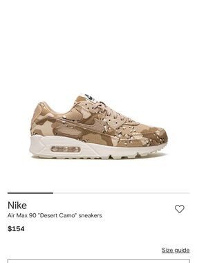 Nike Air Max 90 Desert Camo Sneakers - size 7